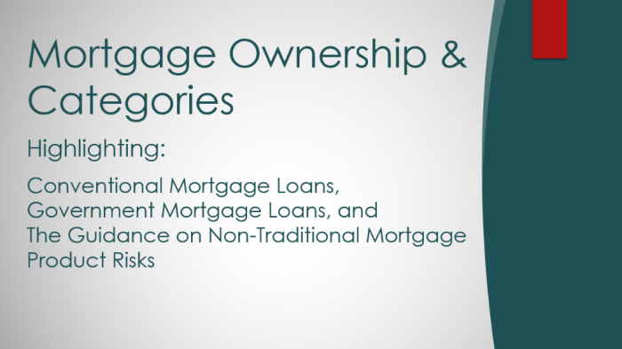 Mortgage Ownership & Categories